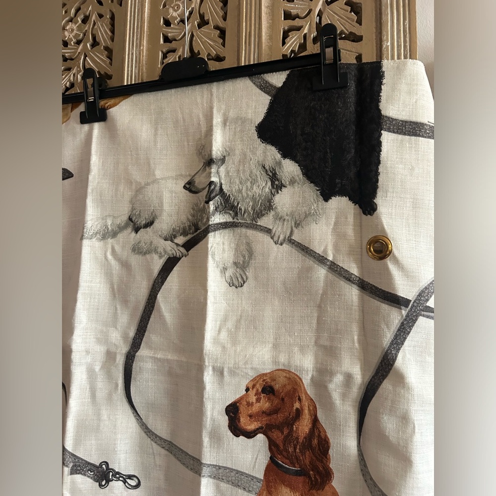 Lee Jofa "Unleashed" design by Eric Cohler, Irish Setters Poodles linen blend - Picture 4 of 7